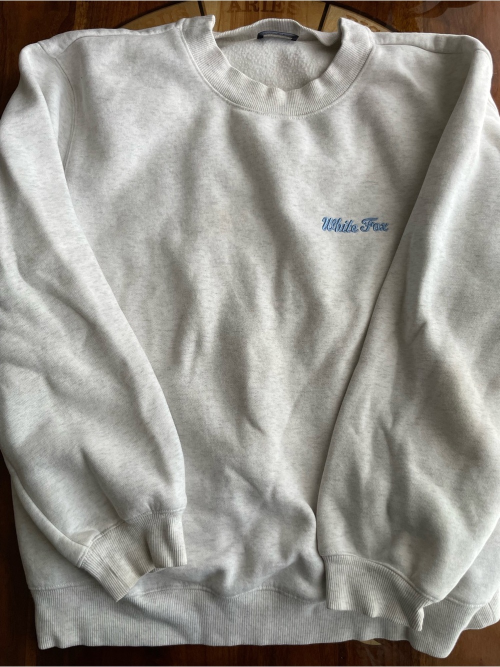 White Fox crewneck sweatshirt light grey
